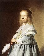 VERSPRONCK, Jan Cornelisz Girl in a Blue Dress wer oil painting artist